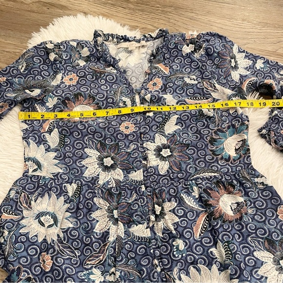 LOFT Dress Petite Small Floral Viscose Natural Fibers Summer - Picture 3 of 7